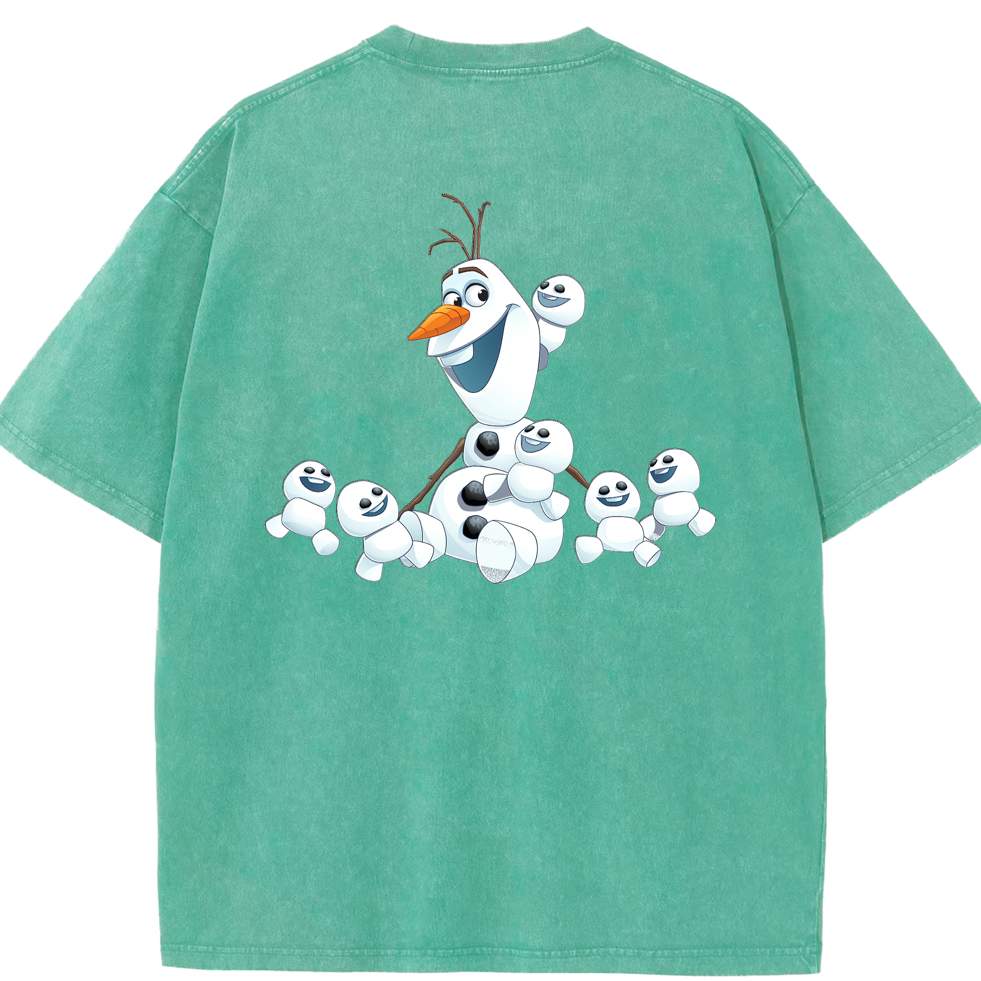 （画像用） アナと雪の女王 アンナ エルサ Frozen Anna Elsa 綿100% ヴィンテージ風 半袖Tシャツ（背面プリント）